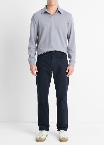 Dylan Slim 5-Pocket Peached Stretch-Cotton Pant in Trousers - COASTAL BLUE | VINCE Men