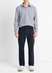 Dylan Slim 5-Pocket Peached Stretch-Cotton Pant in Trousers - COASTAL BLUE | VINCE Men