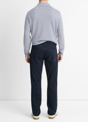Dylan Slim 5-Pocket Peached Stretch-Cotton Pant in Trousers - COASTAL BLUE | VINCE Men