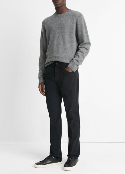 Dylan Slim 5-Pocket Peached Stretch-Cotton Pant in Trousers - BLACK | VINCE Men