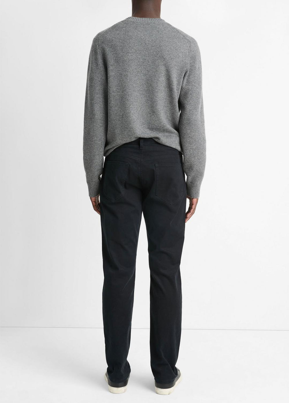 Dylan Slim 5-Pocket Peached Stretch-Cotton Pant in Trousers - BLACK | VINCE Men