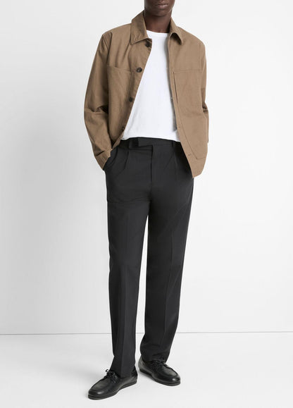 Louie Relaxed Pleated Trouser in Trousers - BLACK | VINCE Men