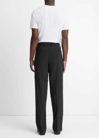 Louie Relaxed Pleated Trouser in Trousers - BLACK | VINCE Men