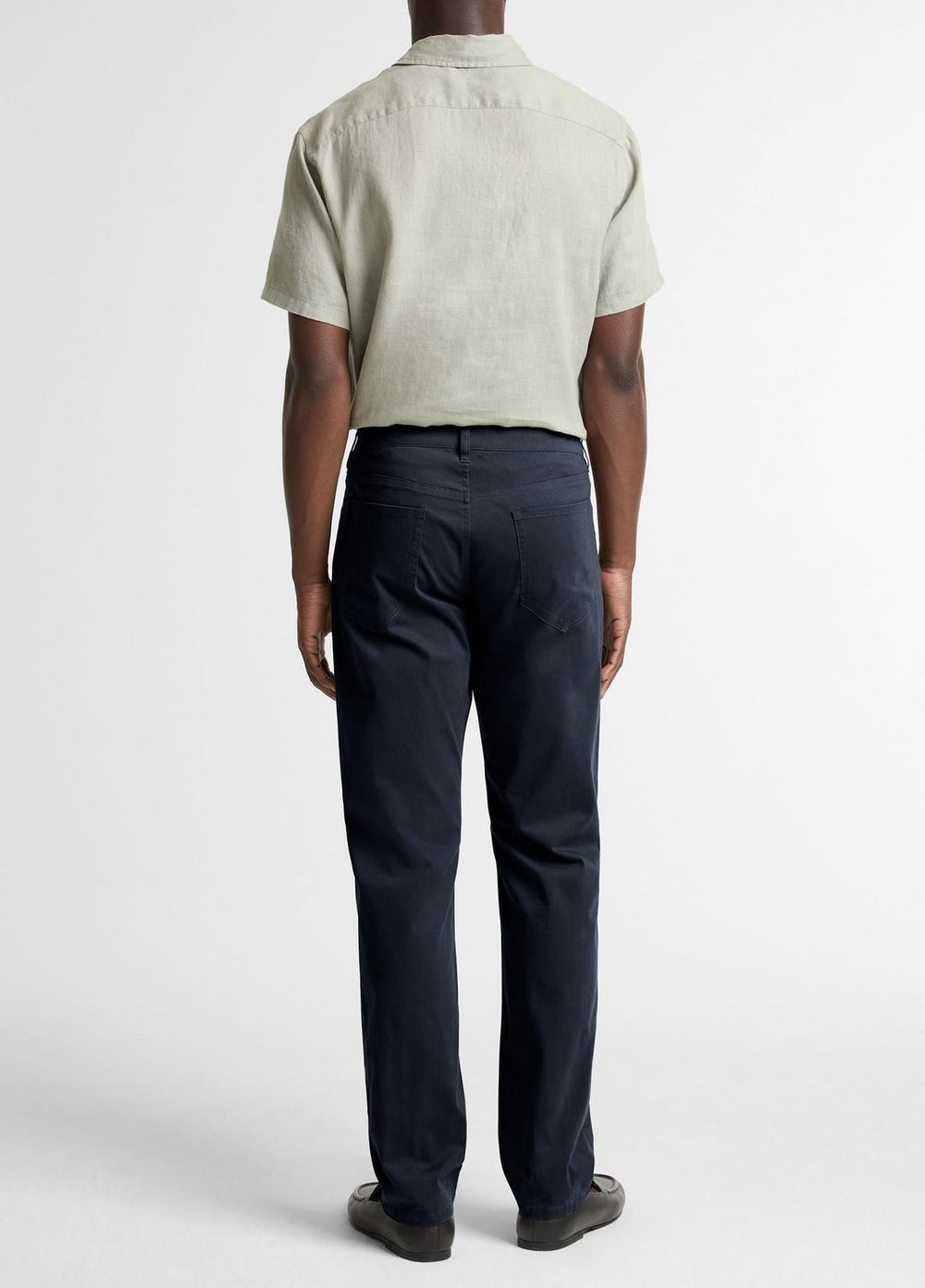 Dylan Slim 5-Pocket Cotton Sateen Pant in Trousers - COASTAL BLUE | VINCE Men
