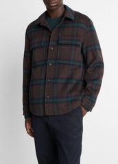Plaid Splittable Wool-Blend Shirt Jacket in Shirt Jackets - COASTAL COUNTRY RACER | VINCE Men