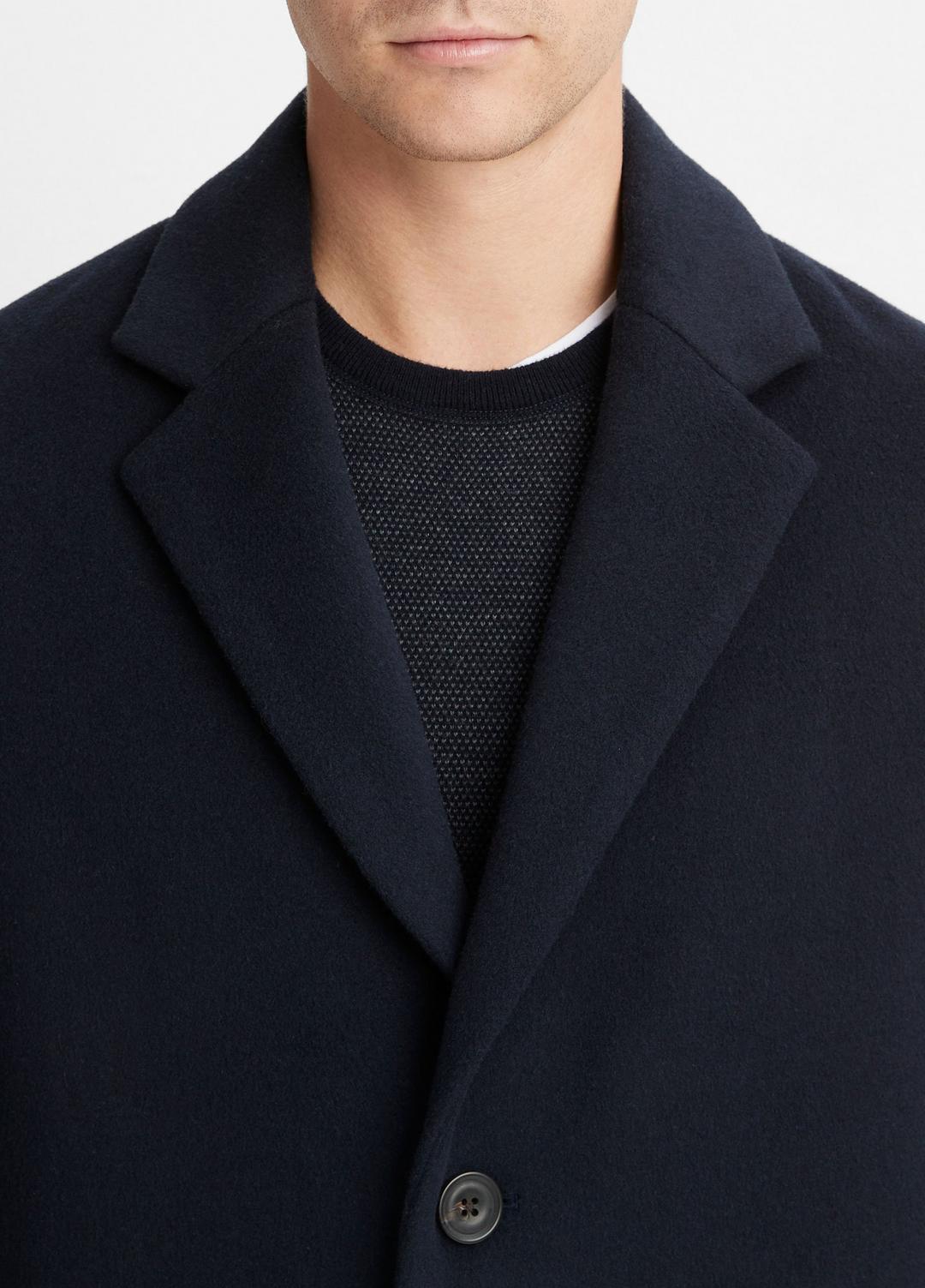 Classic Italian Wool-Blend Coat in Jackets & Outerwear - COASTAL BLUE | VINCE Men