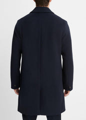 Classic Italian Wool-Blend Coat in Jackets & Outerwear - COASTAL BLUE | VINCE Men