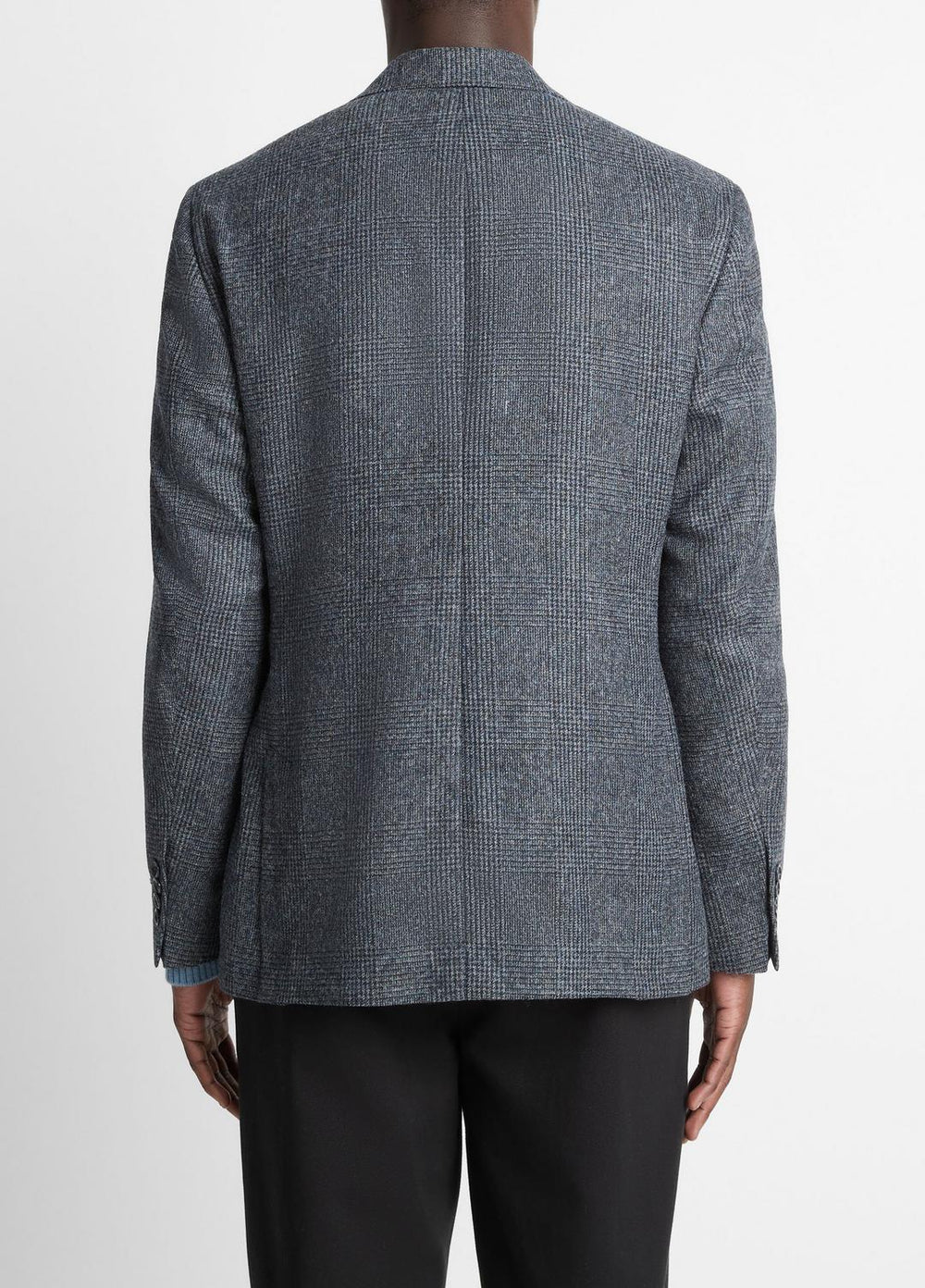 Plaid Alpaca-Blend Relaxed Sport Coat in Blazers - NAVY/BLUE | VINCE Men