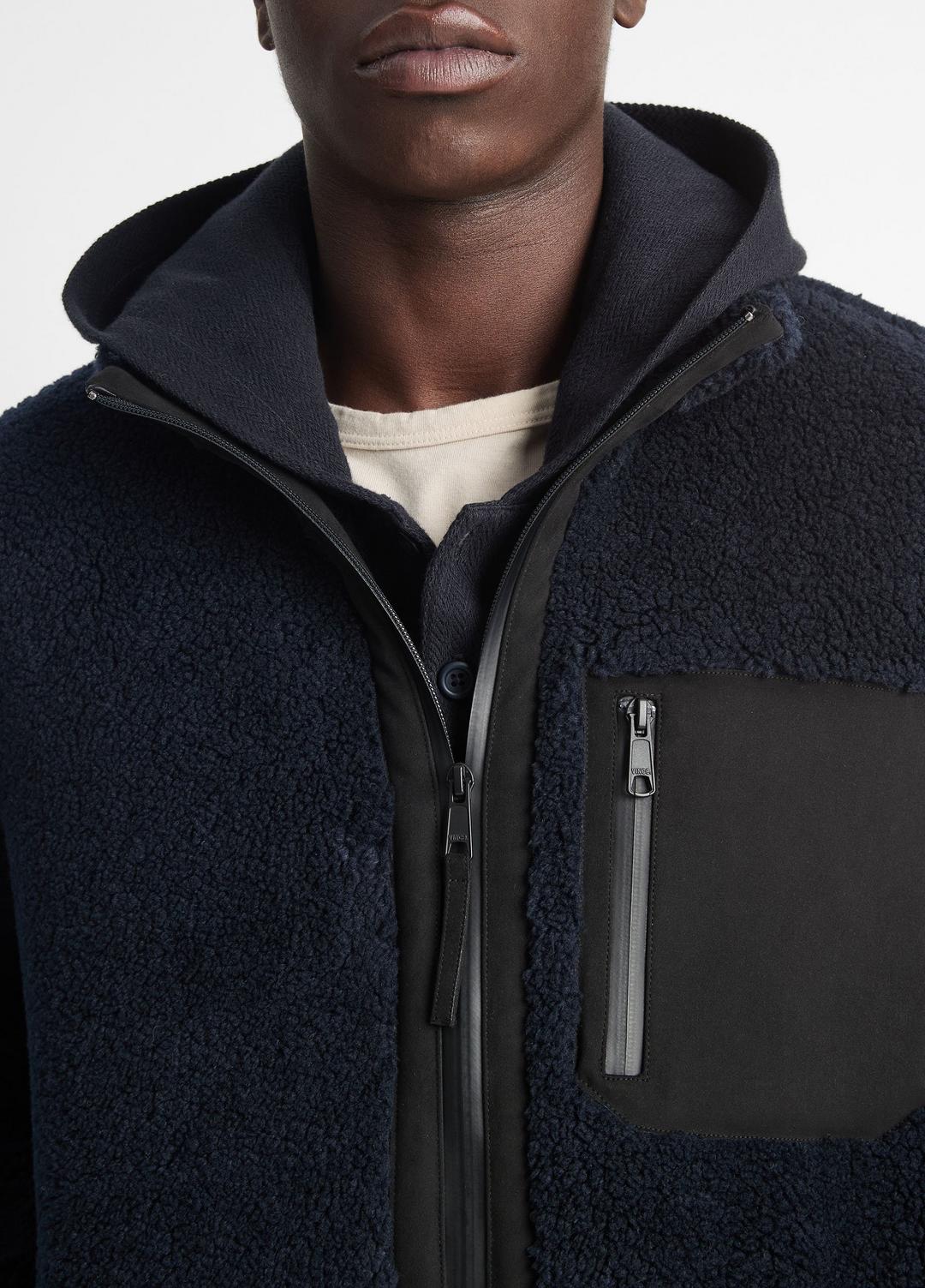 Sherpa Zip Jacket in Jackets - COASTAL BLUE | VINCE Men