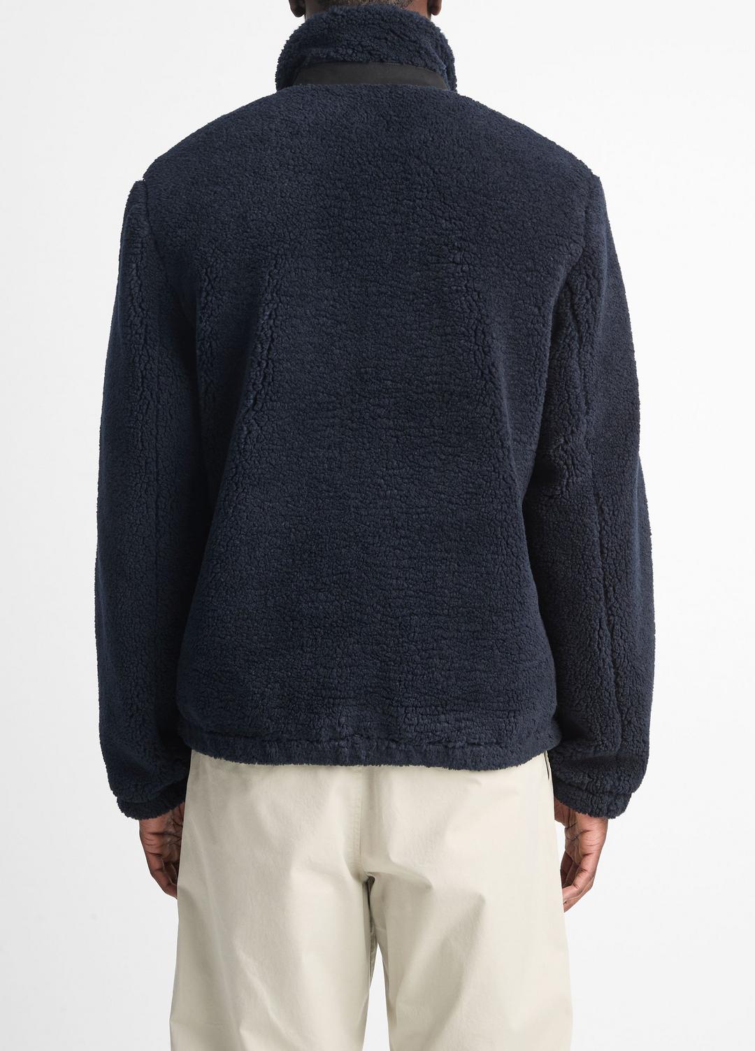 Sherpa Zip Jacket in Jackets - COASTAL BLUE | VINCE Men