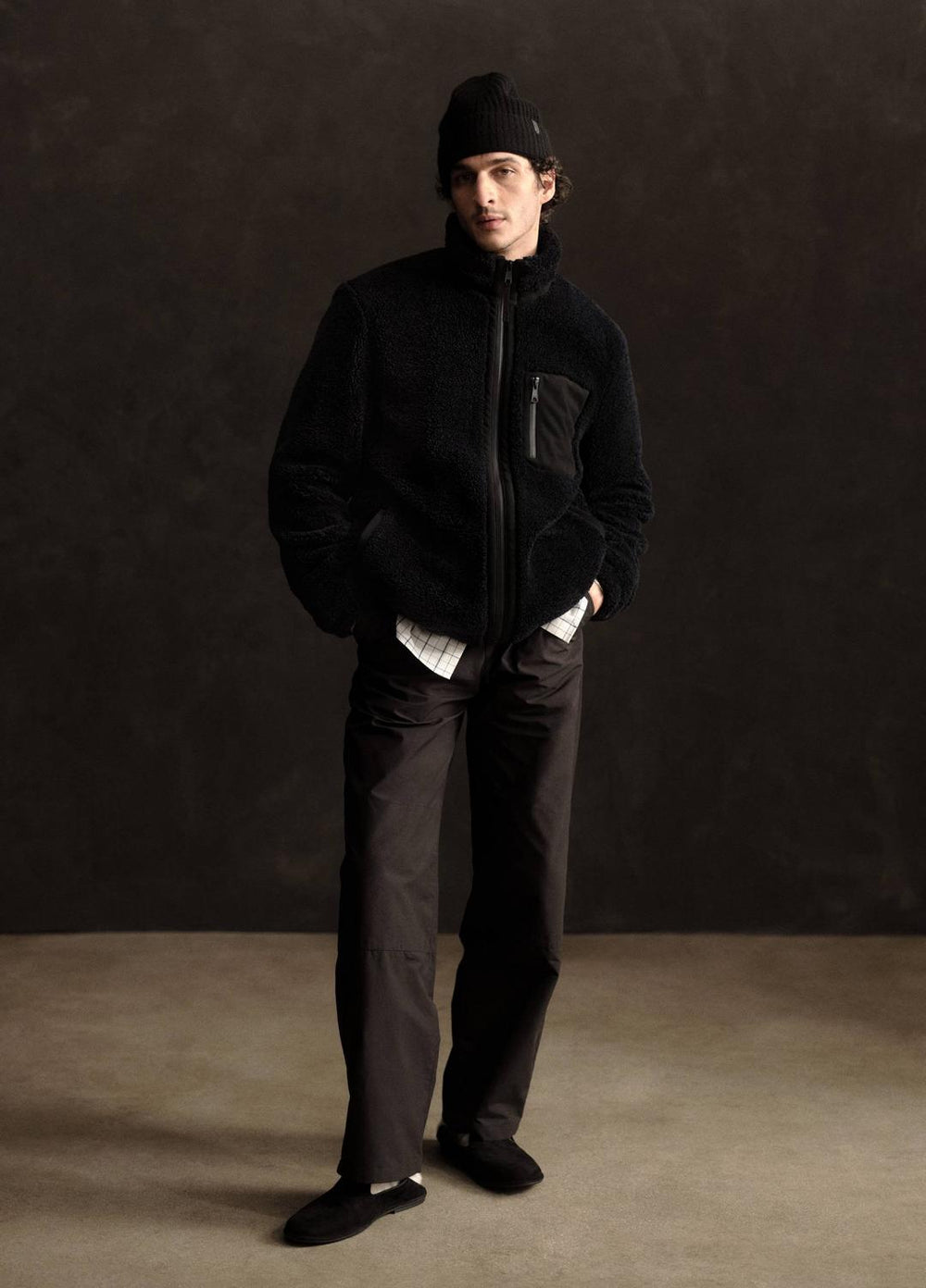 Sherpa Zip Jacket in Jackets - COASTAL BLUE | VINCE Men