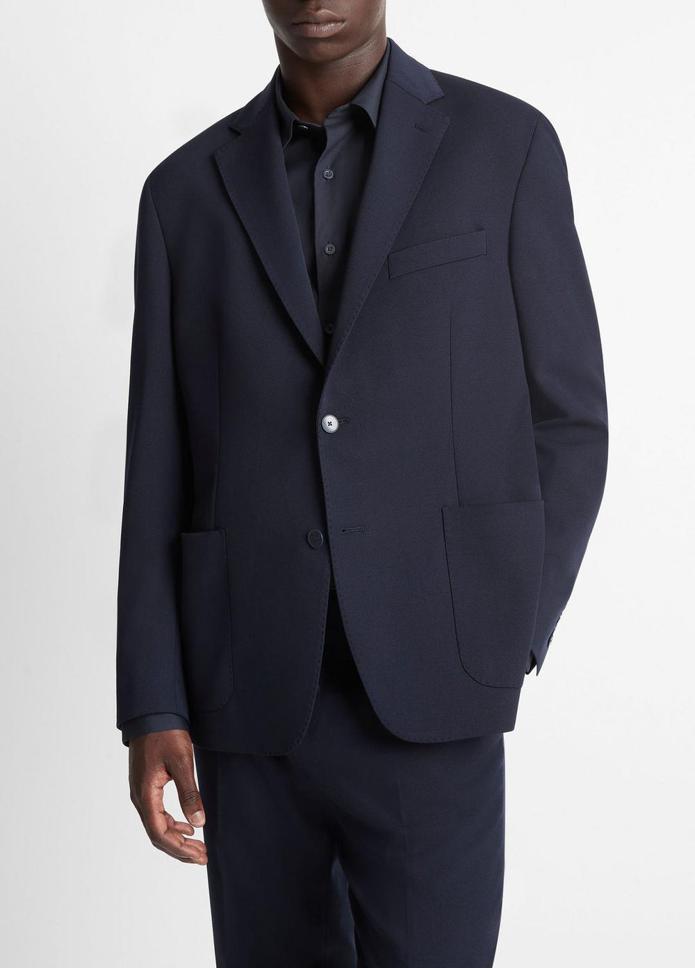 Stretch-Wool Relaxed Sport Coat in Blazers - COASTAL BLUE | VINCE Men