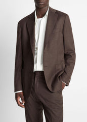 Wool-Silk Relaxed Sport Coat in Blazers - BROWN | VINCE Men