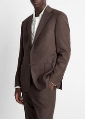 Wool-Silk Relaxed Sport Coat in Blazers - BROWN | VINCE Men