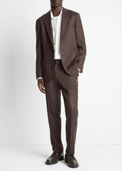 Wool-Silk Relaxed Sport Coat in Blazers - BROWN | VINCE Men