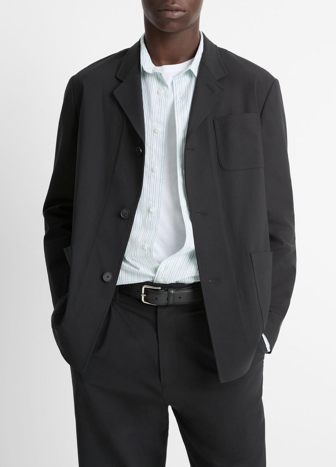 Tailored Utility Blazer in Blazers - BLACK | VINCE Men