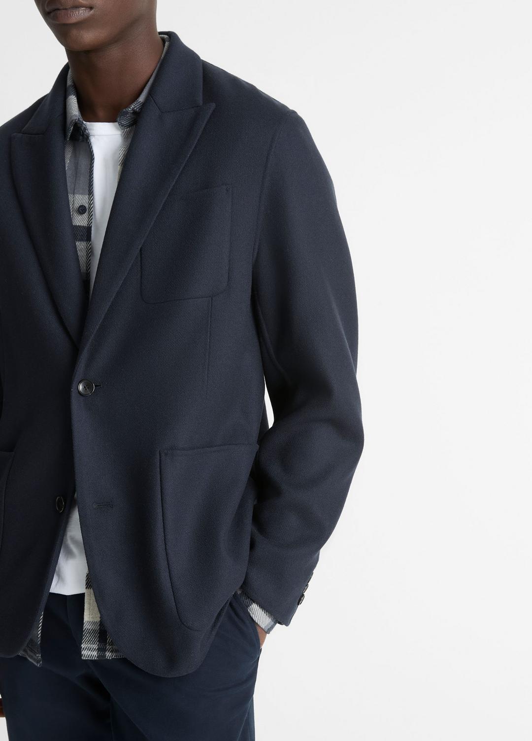 Italian Splittable Wool-Blend Blazer in Jackets & Outerwear - COASTAL BLUE | VINCE Men