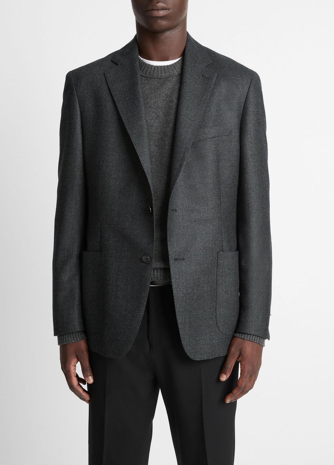 Wool Relaxed Sport Coat in Blazers - CHARCOAL | VINCE Men