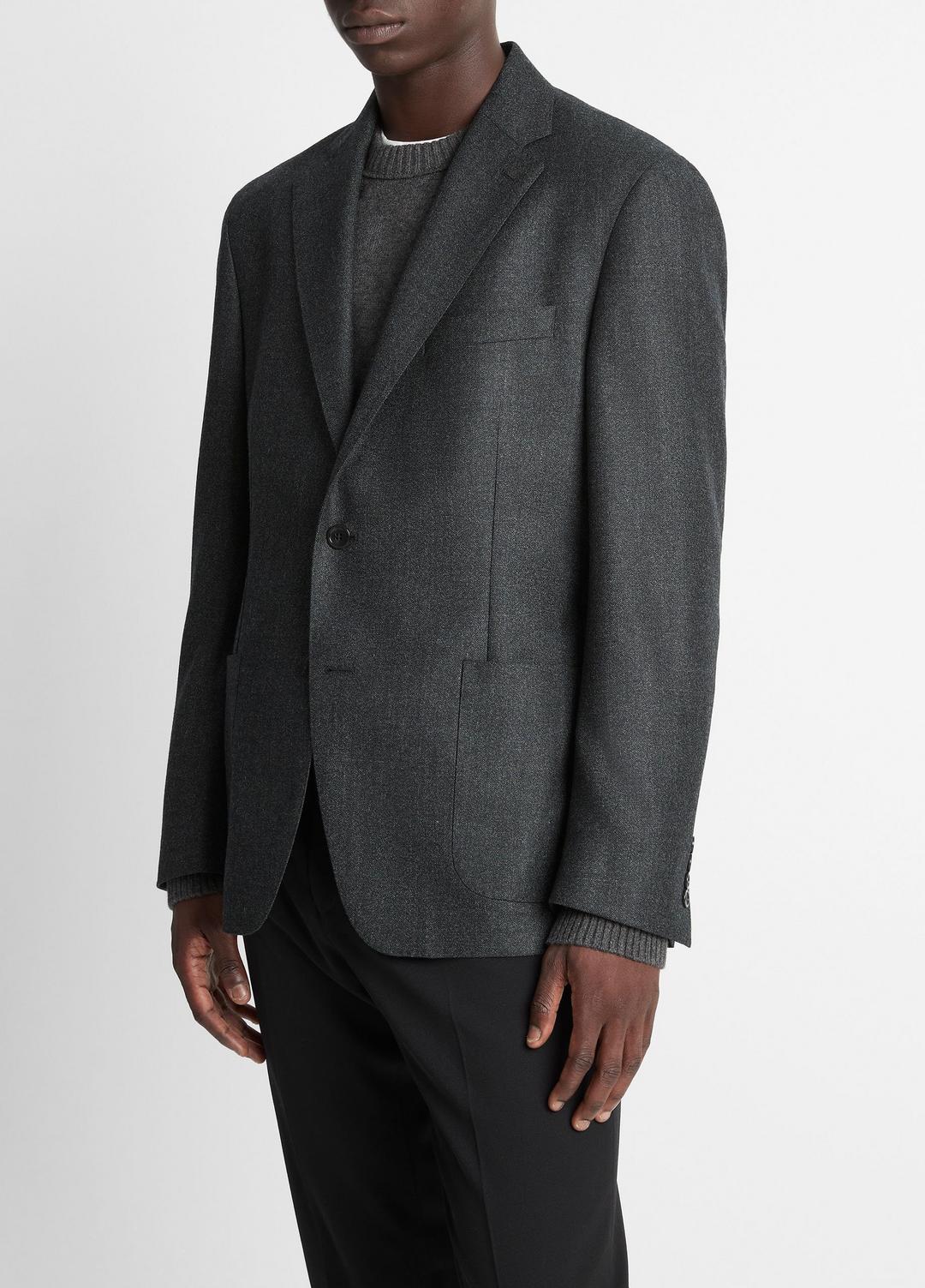 Wool Relaxed Sport Coat in Blazers - CHARCOAL | VINCE Men