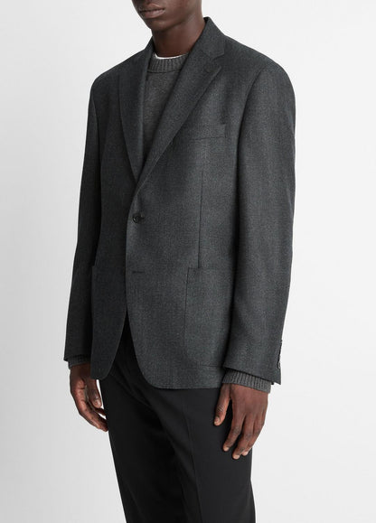 Wool Relaxed Sport Coat in Blazers - CHARCOAL | VINCE Men