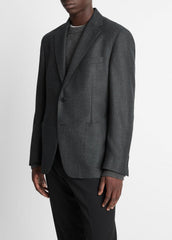 Wool Relaxed Sport Coat in Blazers - CHARCOAL | VINCE Men