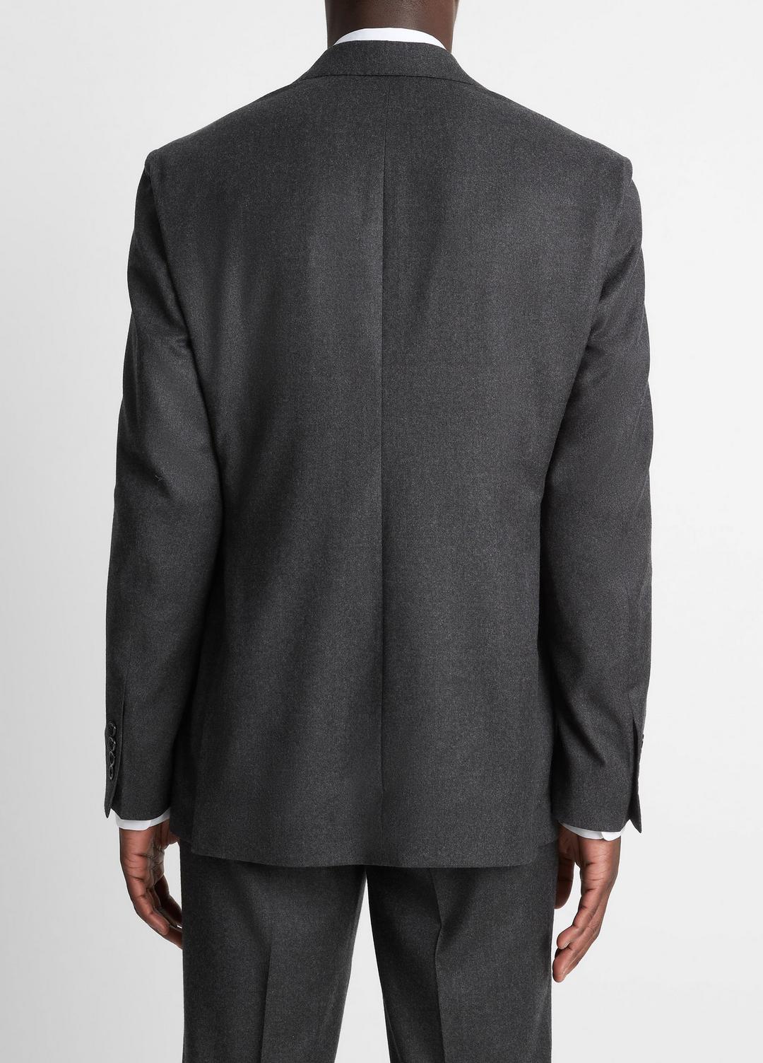 Wool-Silk Flannel Relaxed Sport Coat in Blazers - CHARCOAL | VINCE Men
