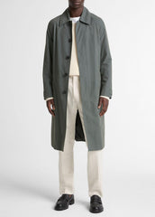 Cotton-Blend Single-Breasted Trench Coat in Coats - SLATE | VINCE Men