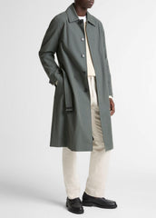 Cotton-Blend Single-Breasted Trench Coat in Coats - SLATE | VINCE Men