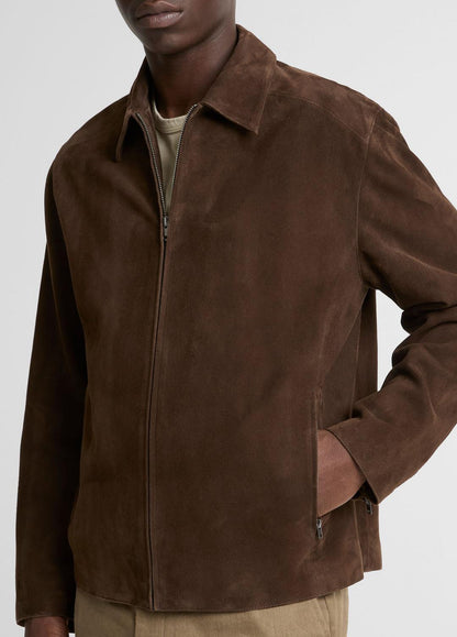Suede Moto Jacket in Jackets - ESPRESSO | VINCE Men