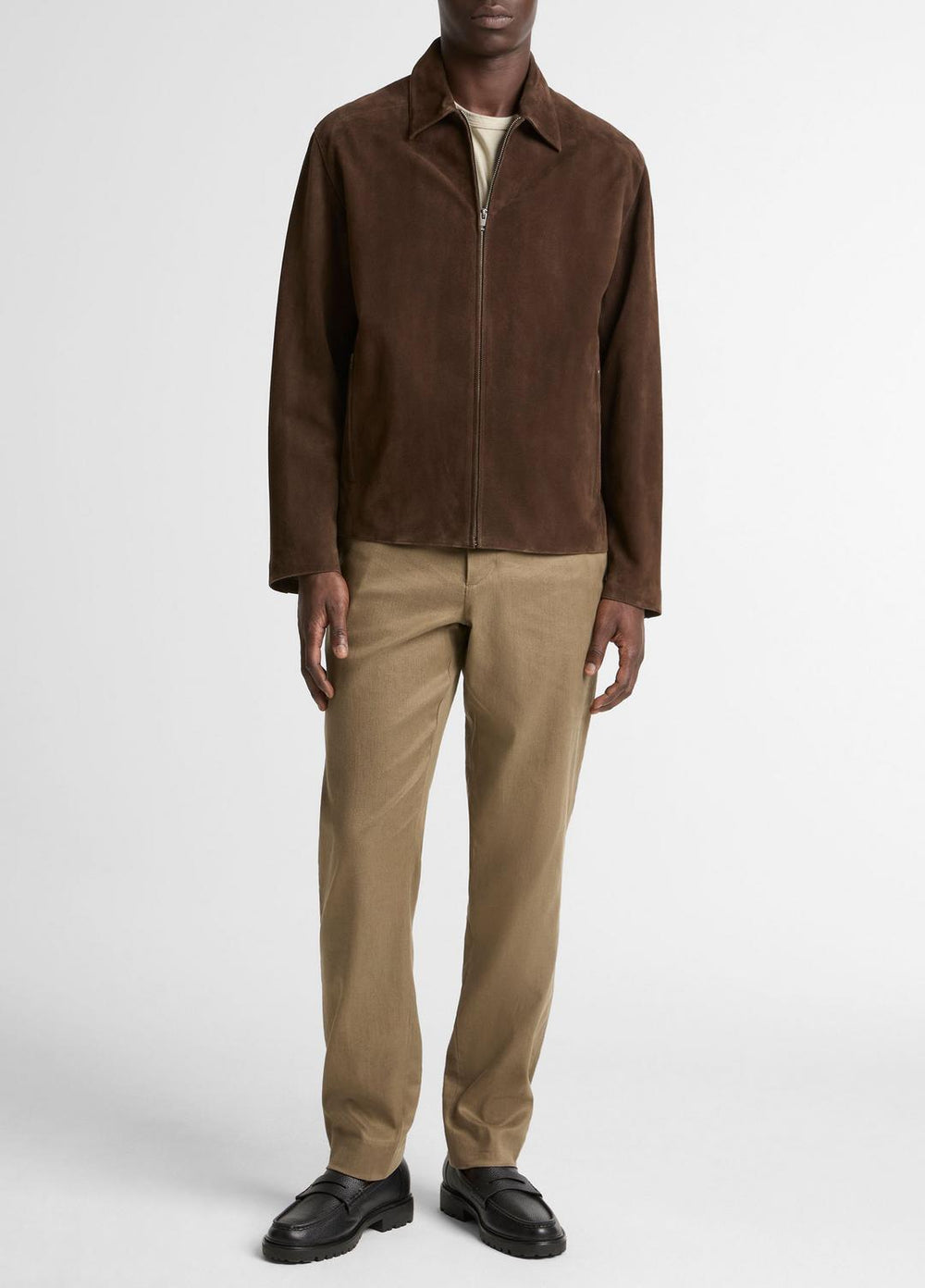 Suede Moto Jacket in Jackets - ESPRESSO | VINCE Men
