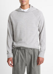 Featherweight Merino Wool-Cashmere Hoodie in Sweatshirts & Hoodies - HEATHER GREY | VINCE Men
