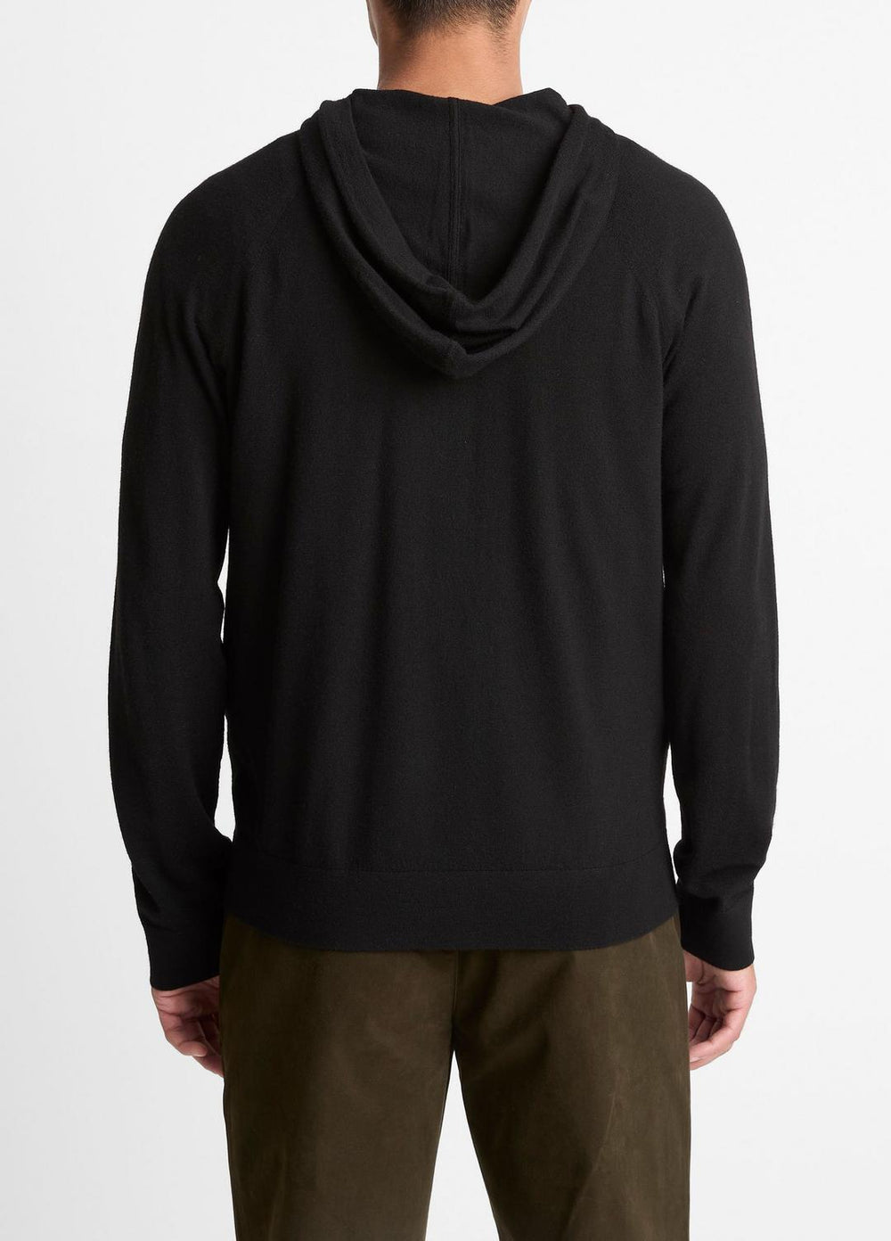 Featherweight Merino Wool-Cashmere Hoodie in Sweatshirts & Hoodies - BLACK | VINCE Men