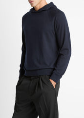 Featherweight Merino Wool-Cashmere Hoodie in Sweatshirts & Hoodies - COASTAL BLUE | VINCE Men