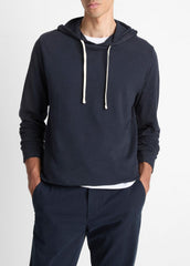 Textured Cotton Hoodie in Sweatshirts & Hoodies - COASTAL BLUE | VINCE Men