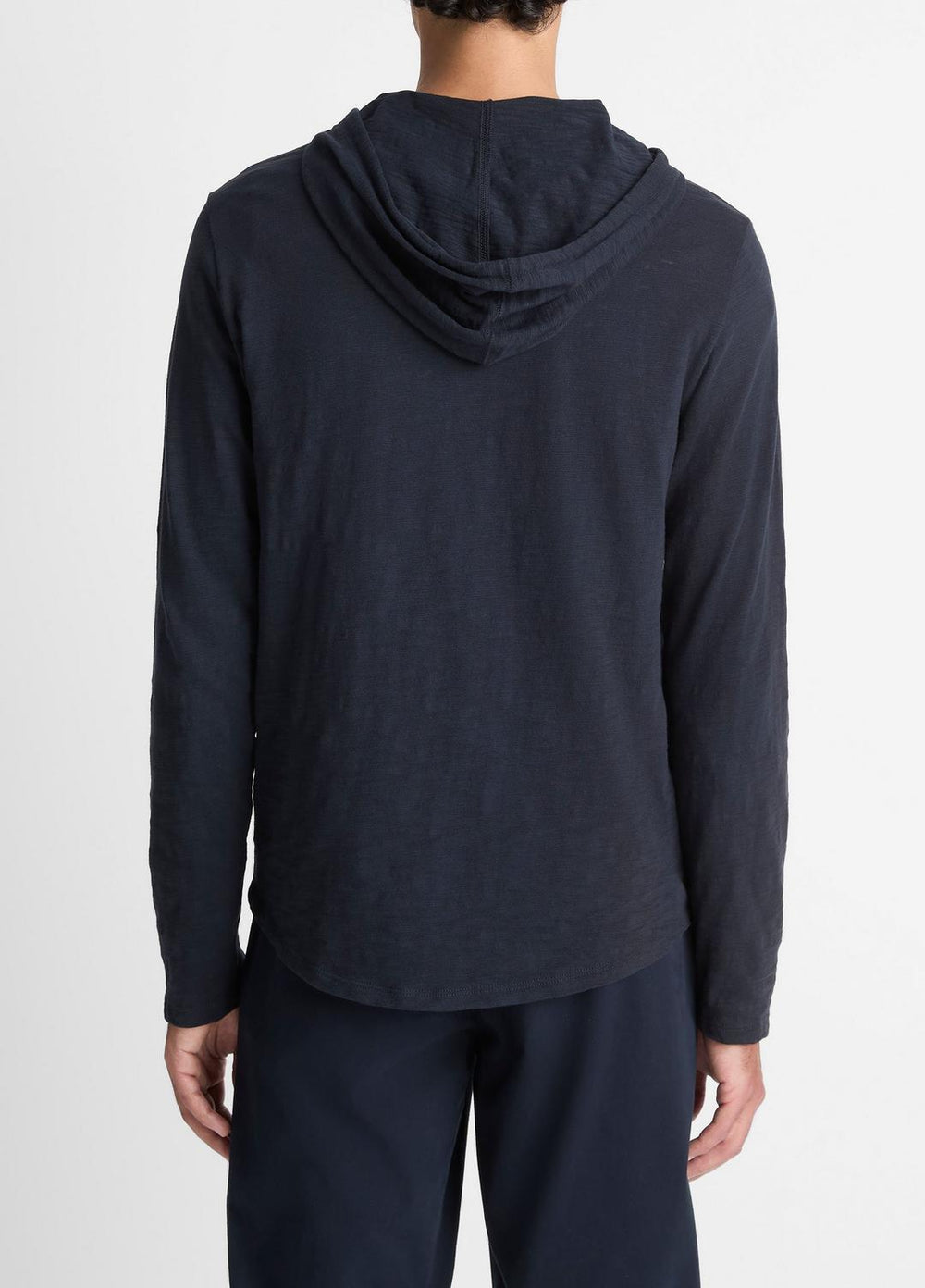 Textured Cotton Hoodie in Sweatshirts & Hoodies - COASTAL BLUE | VINCE Men