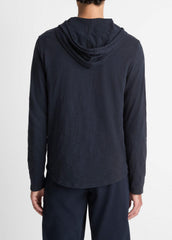 Textured Cotton Hoodie in Sweatshirts & Hoodies - COASTAL BLUE | VINCE Men