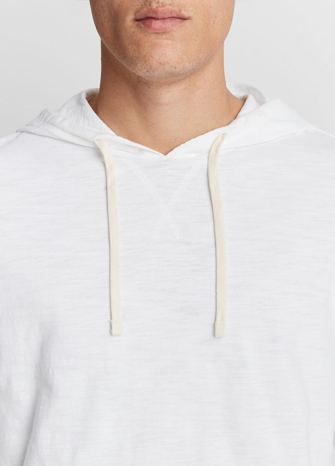 Textured Cotton Hoodie in Sweatshirts & Hoodies - OPTIC WHITE | VINCE Men