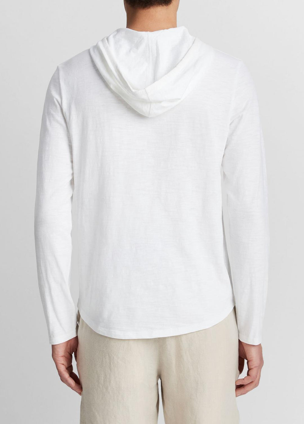 Textured Cotton Hoodie in Sweatshirts & Hoodies - OPTIC WHITE | VINCE Men