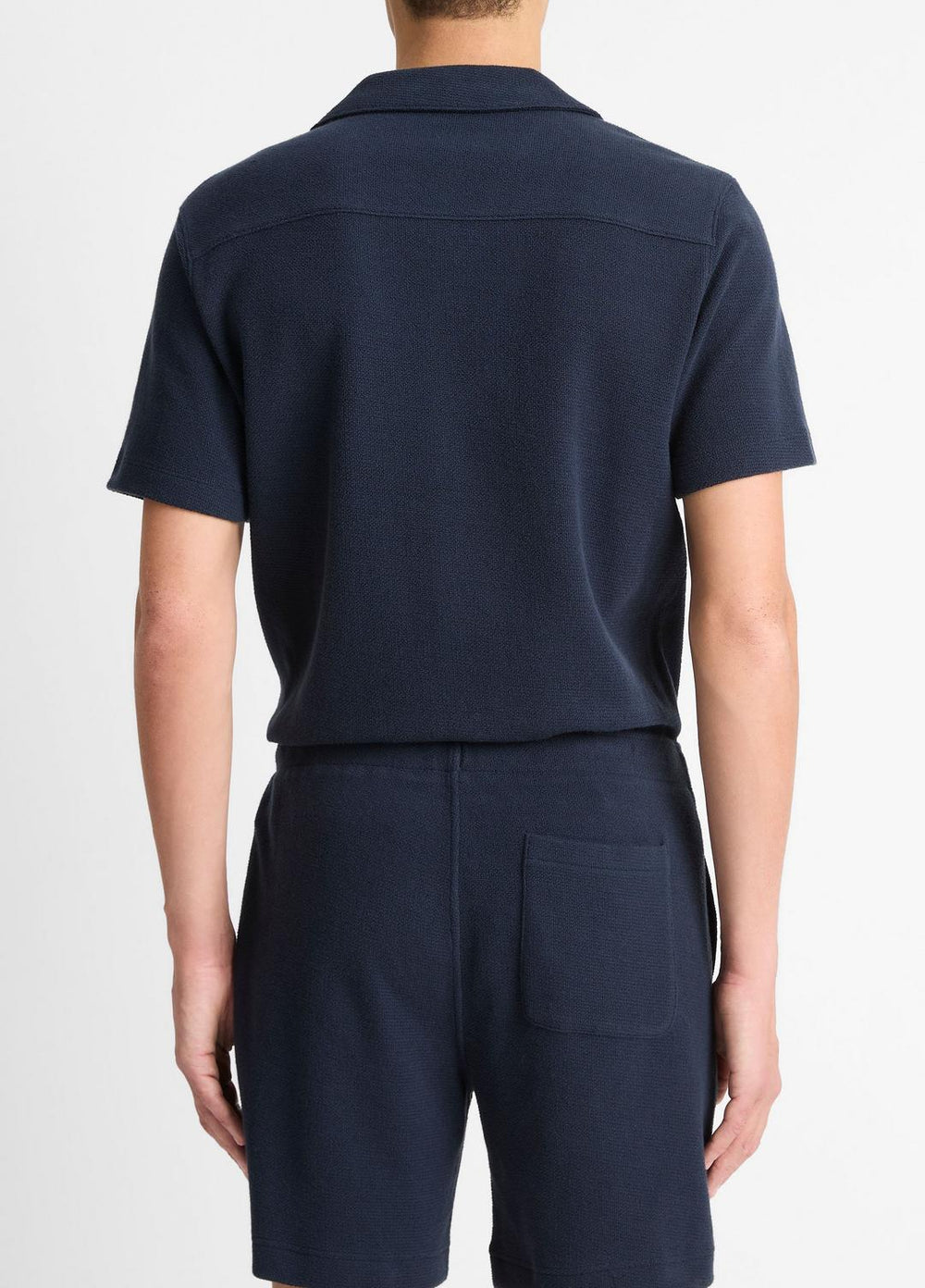 Cotton Bouclé Pull-On Short in Shorts - COASTAL BLUE | VINCE Men