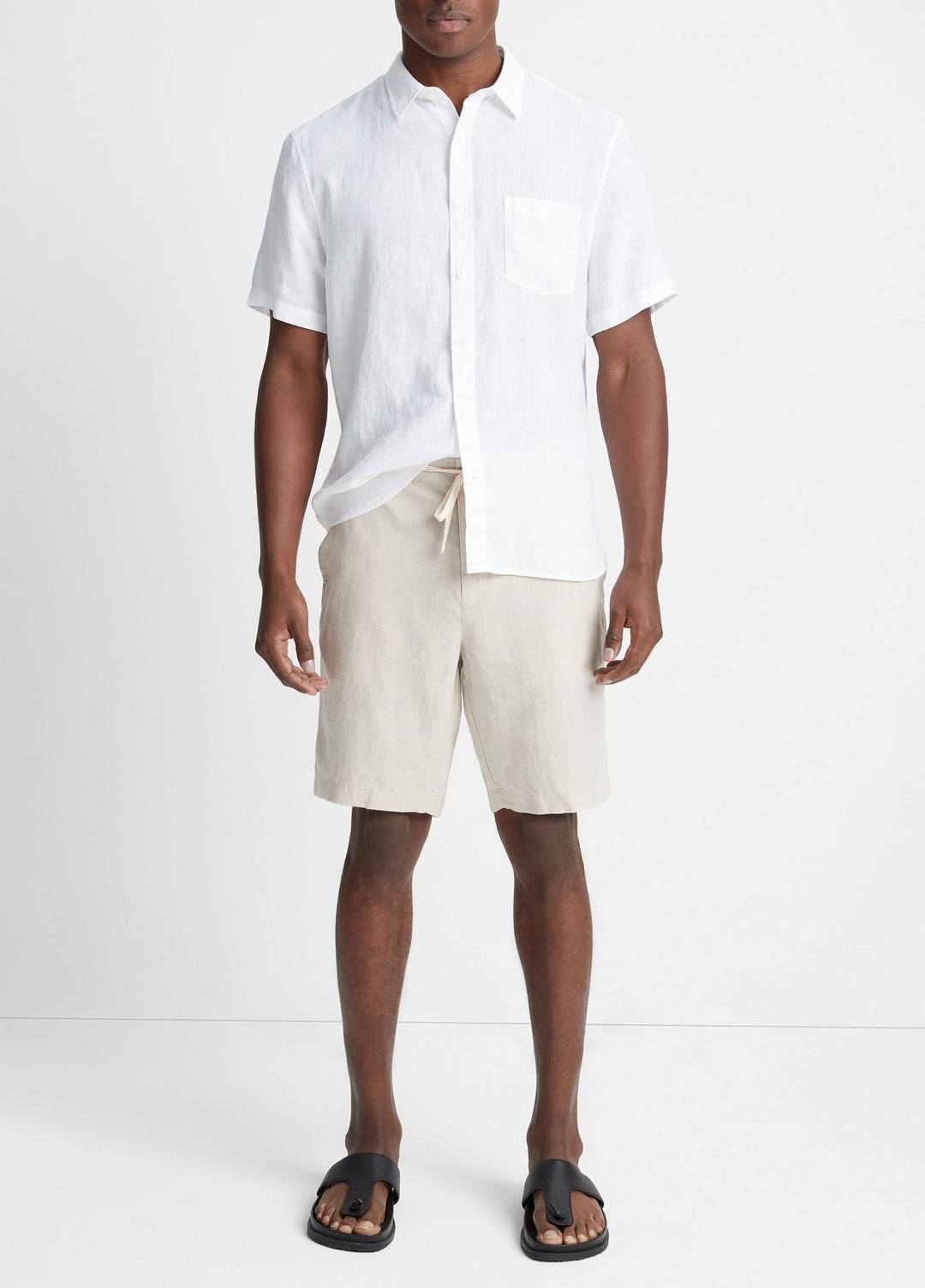 Hemp Drawstring Short in Shorts - PUMICE ROCK | VINCE Men