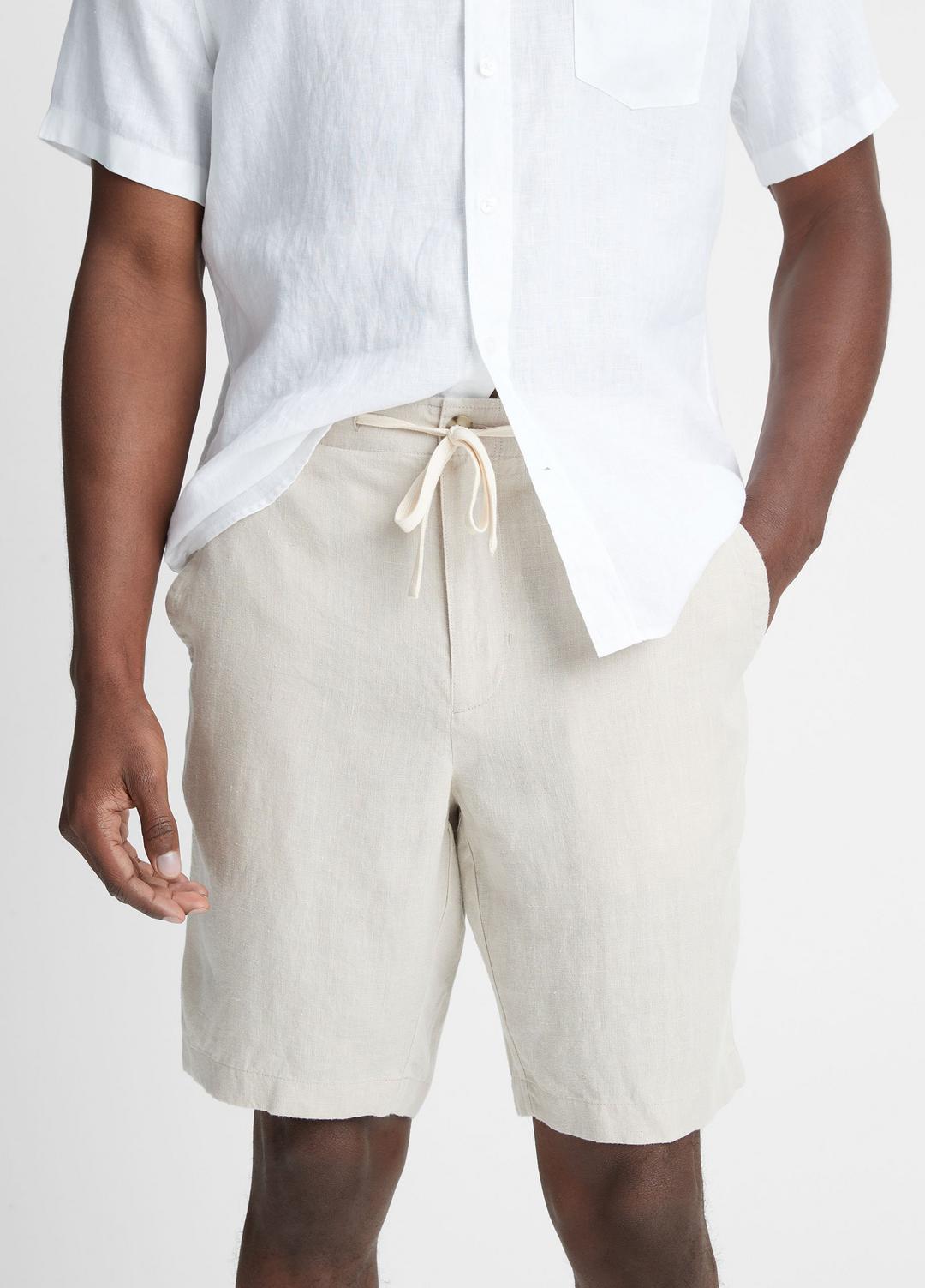Hemp Drawstring Short in Shorts - PUMICE ROCK | VINCE Men