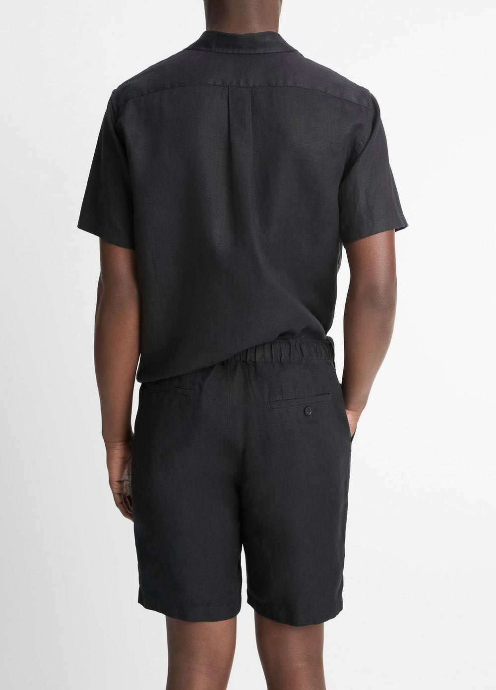Hemp Drawstring Short in Shorts - BLACK | VINCE Men