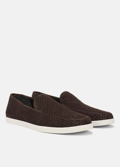 Sonoma Woven Suede Loafer in Loafers - COCOA BROWN | VINCE Men