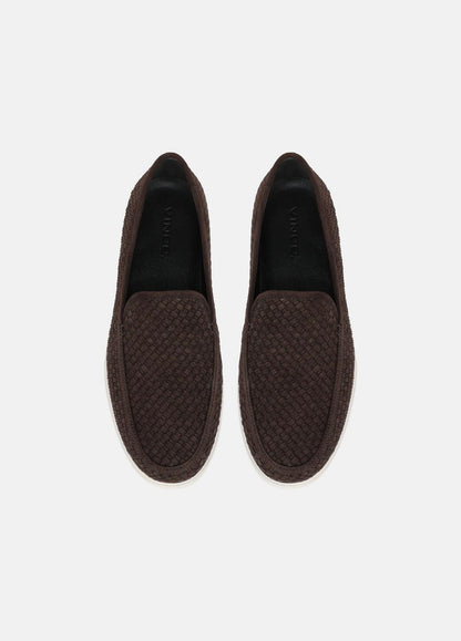 Sonoma Woven Suede Loafer in Loafers - COCOA BROWN | VINCE Men