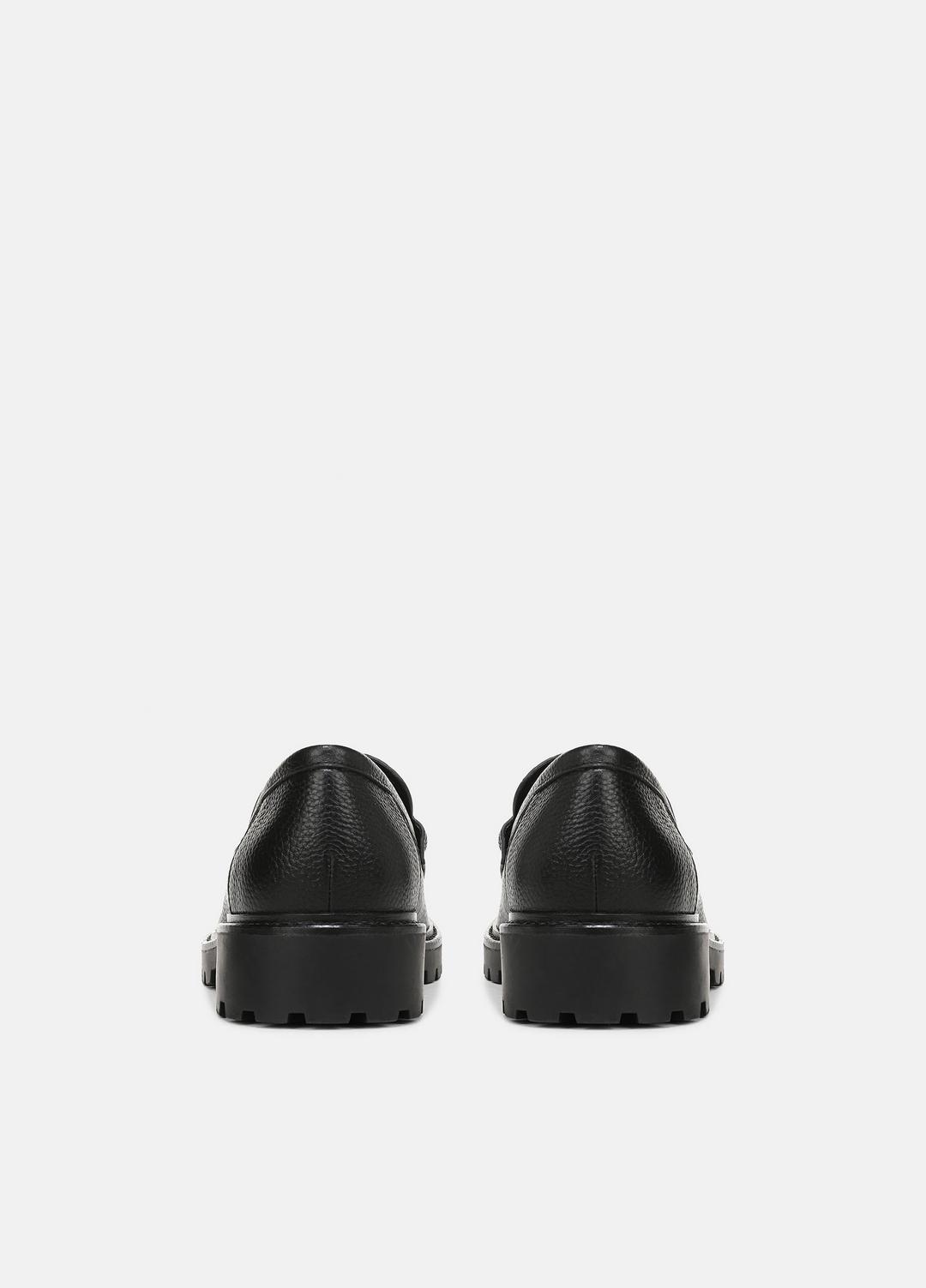 Delmore Leather Lug-Sole Loafer in Loafers - BLACK | VINCE Men