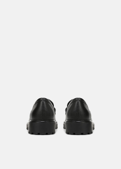Delmore Leather Lug-Sole Loafer in Loafers - BLACK | VINCE Men