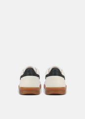 Oasis Leather Sneaker in Sneakers - MILK/NIGHT BLUE | VINCE Men