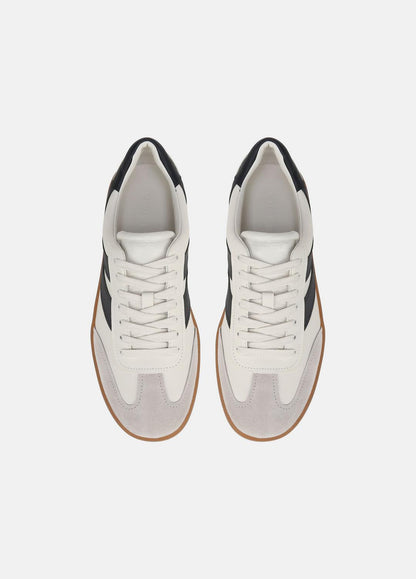 Oasis Leather Sneaker in Sneakers - MILK/NIGHT BLUE | VINCE Men