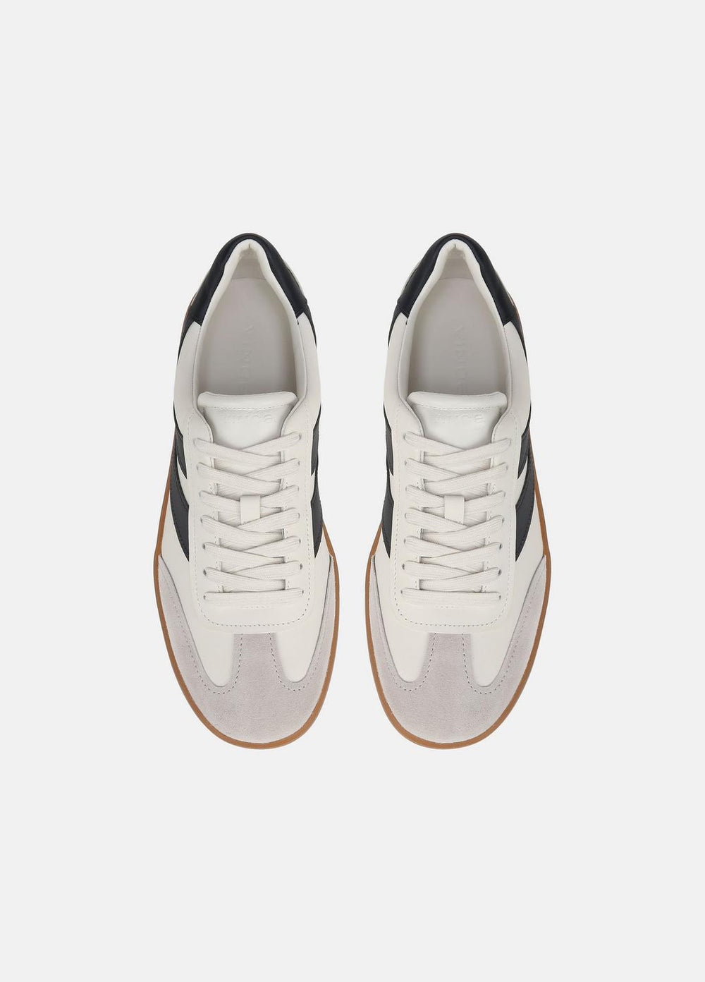 Oasis Leather Sneaker in Sneakers - MILK/NIGHT BLUE | VINCE Men