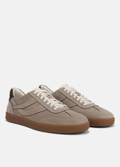 Oasis Contrast-Edge Suede & Leather Sneaker in Sneakers - SANDSTORM/COCOA BROWN | VINCE Men